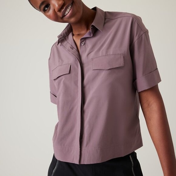 Athleta | Hike Packable Top In Damask Mauve - Picture 3 of 13